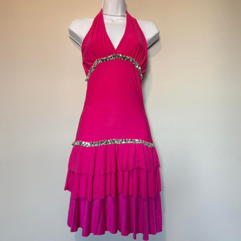 Barbie pink halter mini Dress
